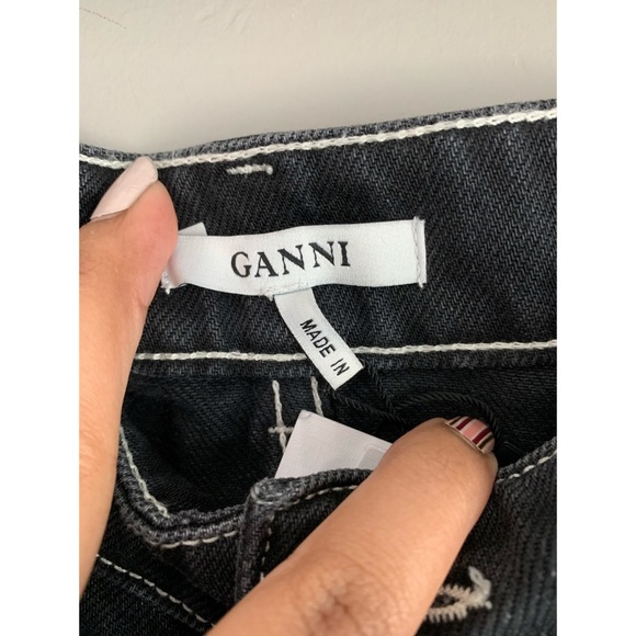 NWT GANNI Denim Mini Skirt - Picture 7 of 14
